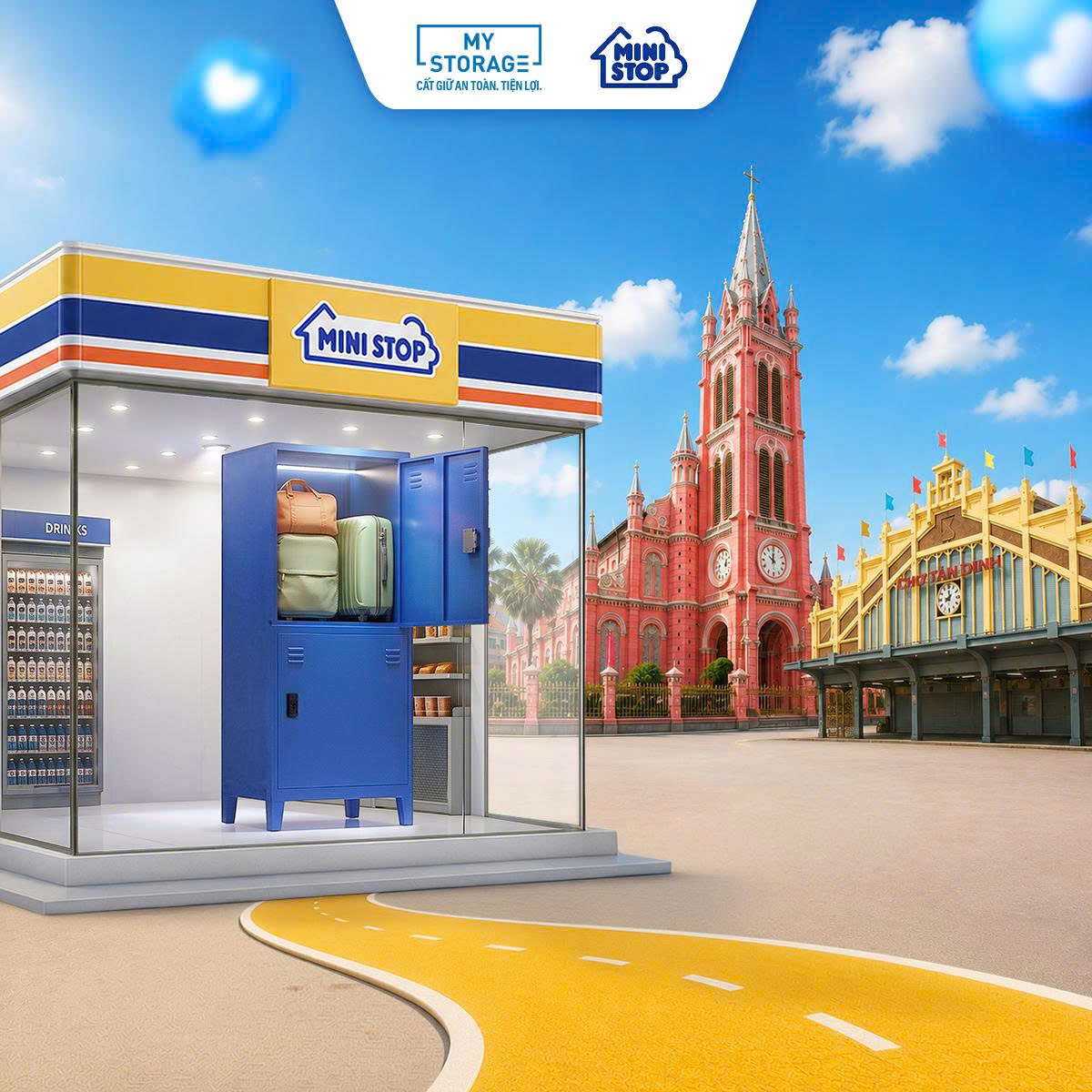 Tủ khoá thông minh tại Ministop